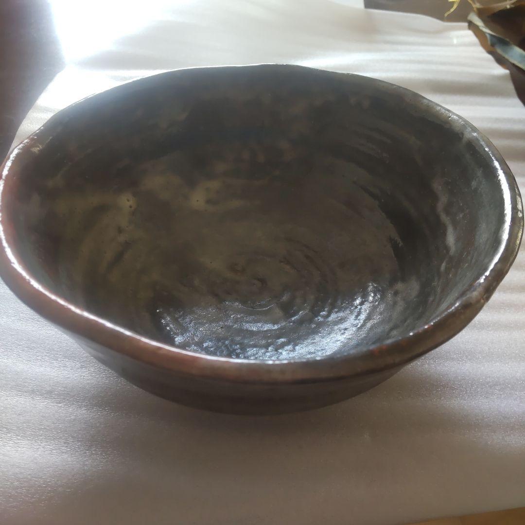 九谷焼 長峰造 抹茶茶碗葉模様の茶碗 九谷焼 長峰造 抹茶茶碗葉模様の茶碗