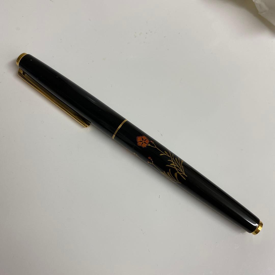 未使用 パイロット 万年筆 金色 花柄 750 18k 撫子 國光曾 ゴールド