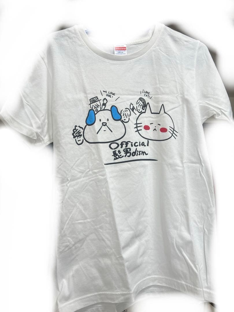 Official髭男dism 髭男 犬猫Tシャツ Mサイズ ラバーバンド