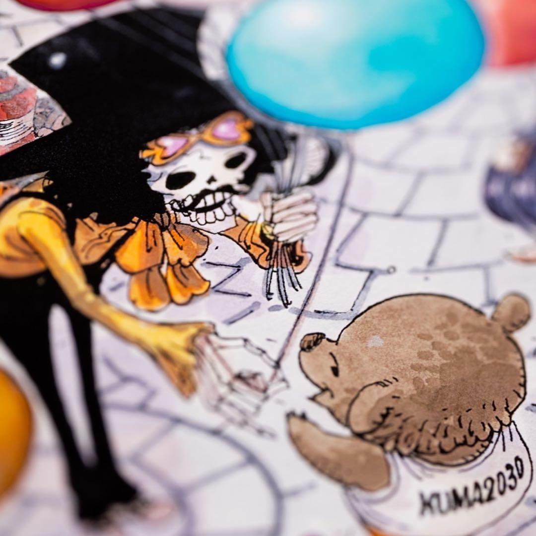 ワンピースサイン入り複製原画マンガアート