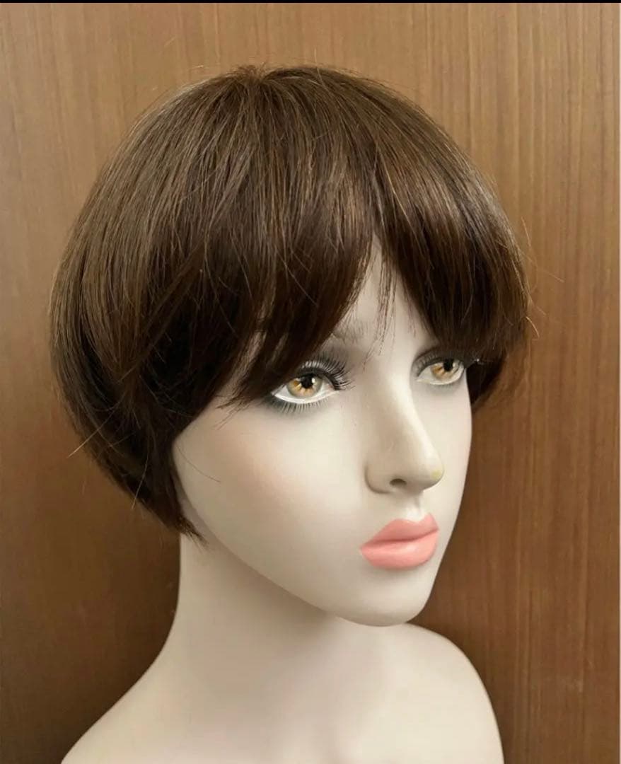 らいぞう様☆気品人毛100% ショートwig ウィッグBZ20
