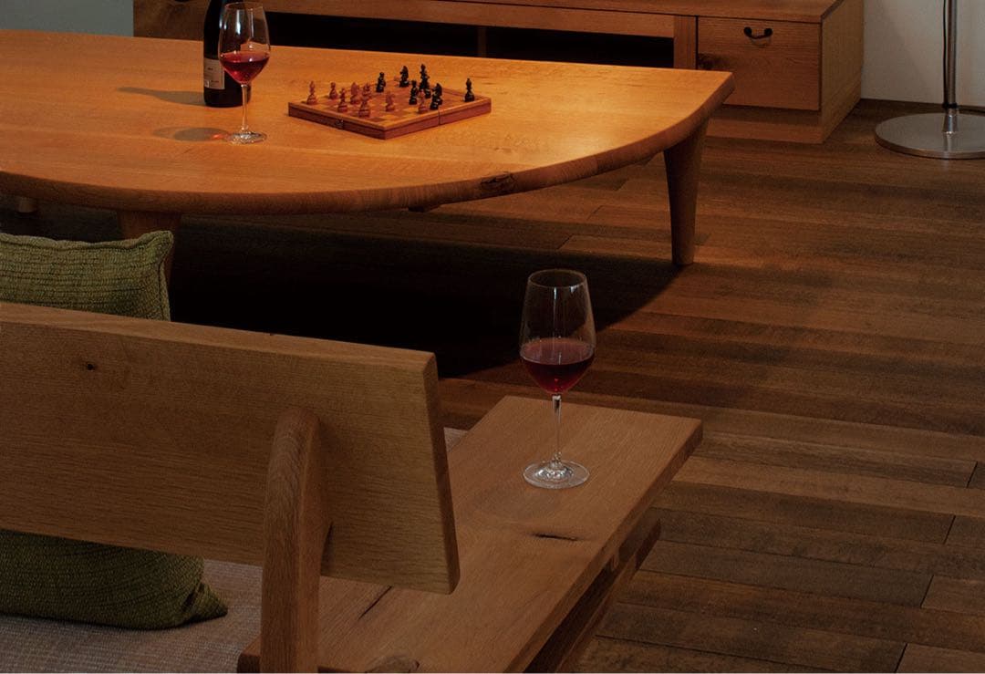 ※出品本日まで！【良品】飛騨産業 森のことば 半円形 リビングテーブル