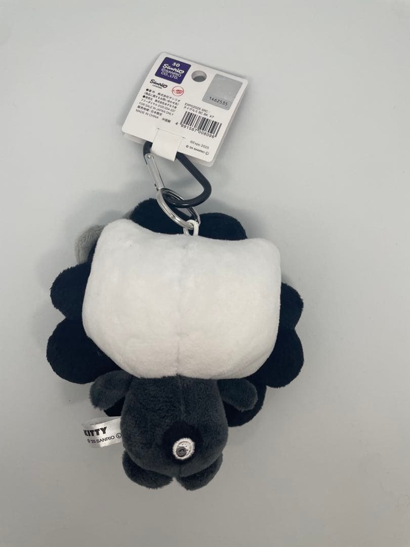 万博 サンリオ 黒 ミャクミャク キティ カラビナ付き ぬいぐるみ