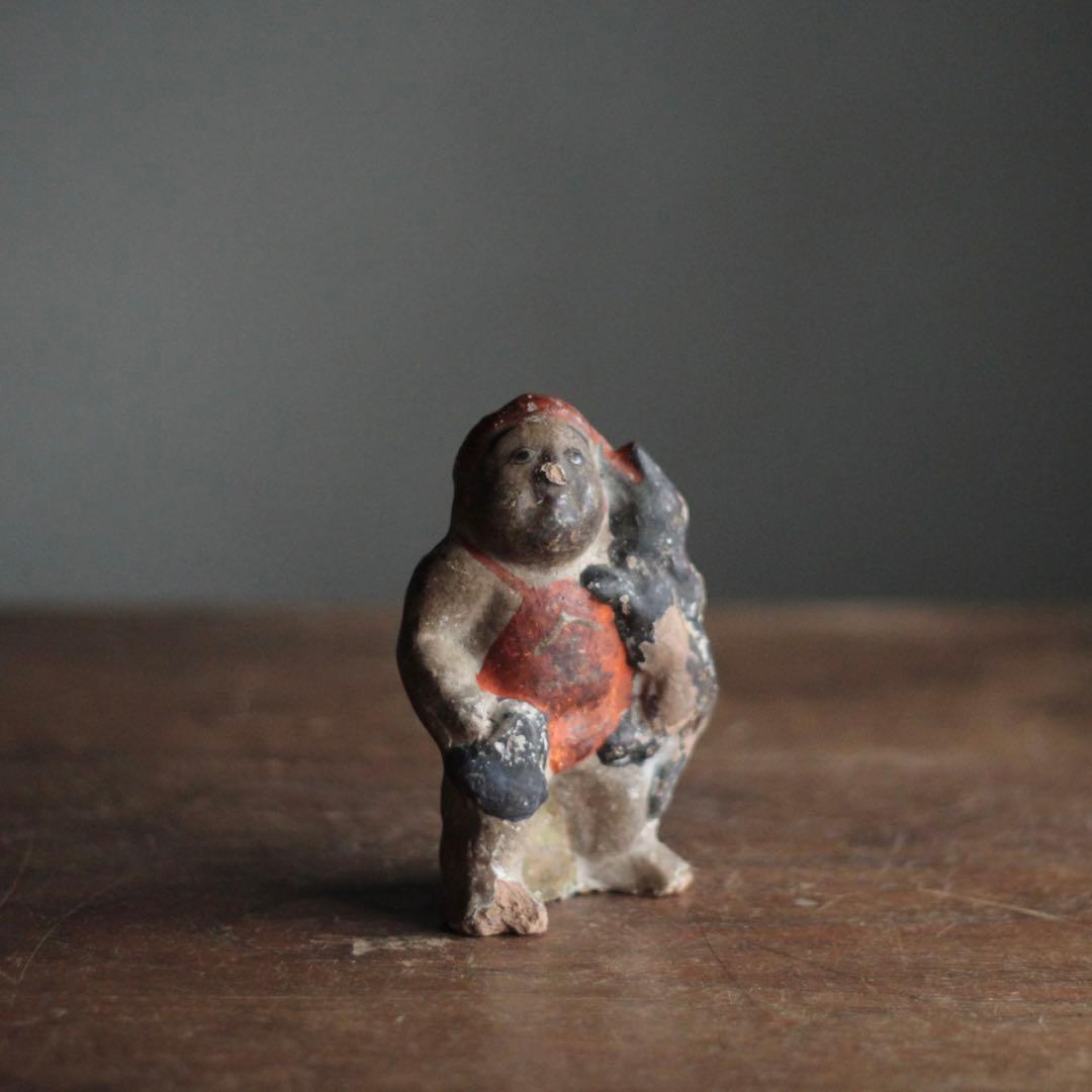 古い 土人形 金太郎 民芸 郷土人形 古道具 オブジェ アンティーク 古い 土人形 金太郎 民芸 郷土人形 古道具 オブジェ アンティーク 古い