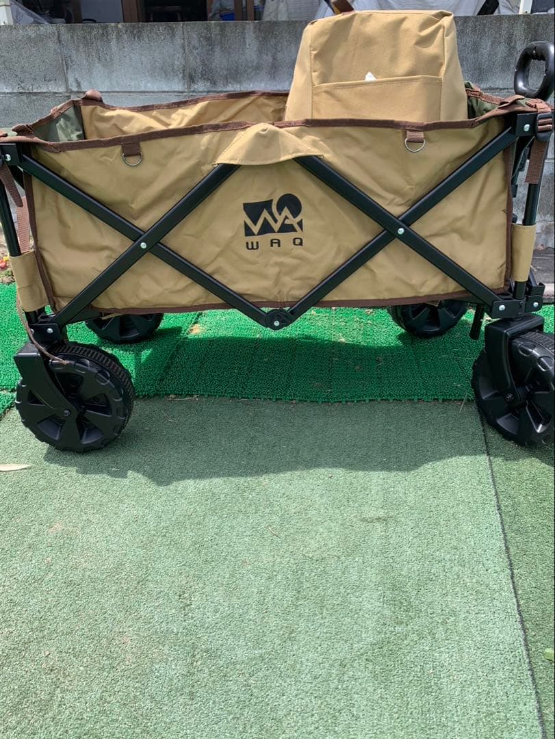 WAQ 折りたたみキャリーカート ベージュ 旅行用品