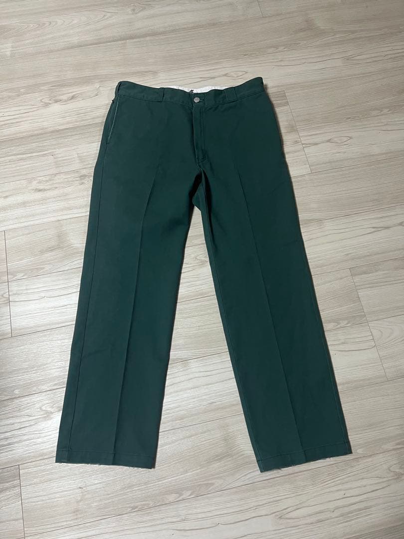 Dickies × 九月八日 ユーズド加工グリーン 38×32 ディッキーズ