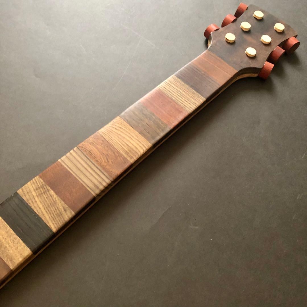 寄せ木アート エレキギター ハンドメイド インテリア 銘木寄せ木
