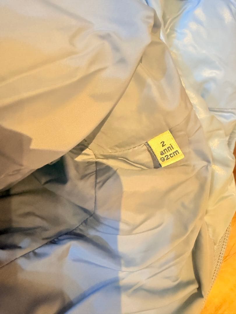 【美品】モンクレール　ファー付きダウン2Y (90-100cm)ライトブルー