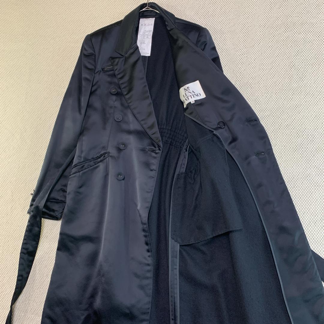 LUNA MATTINO ルナマティーノ ロングコート ベルト 黒 M 古着