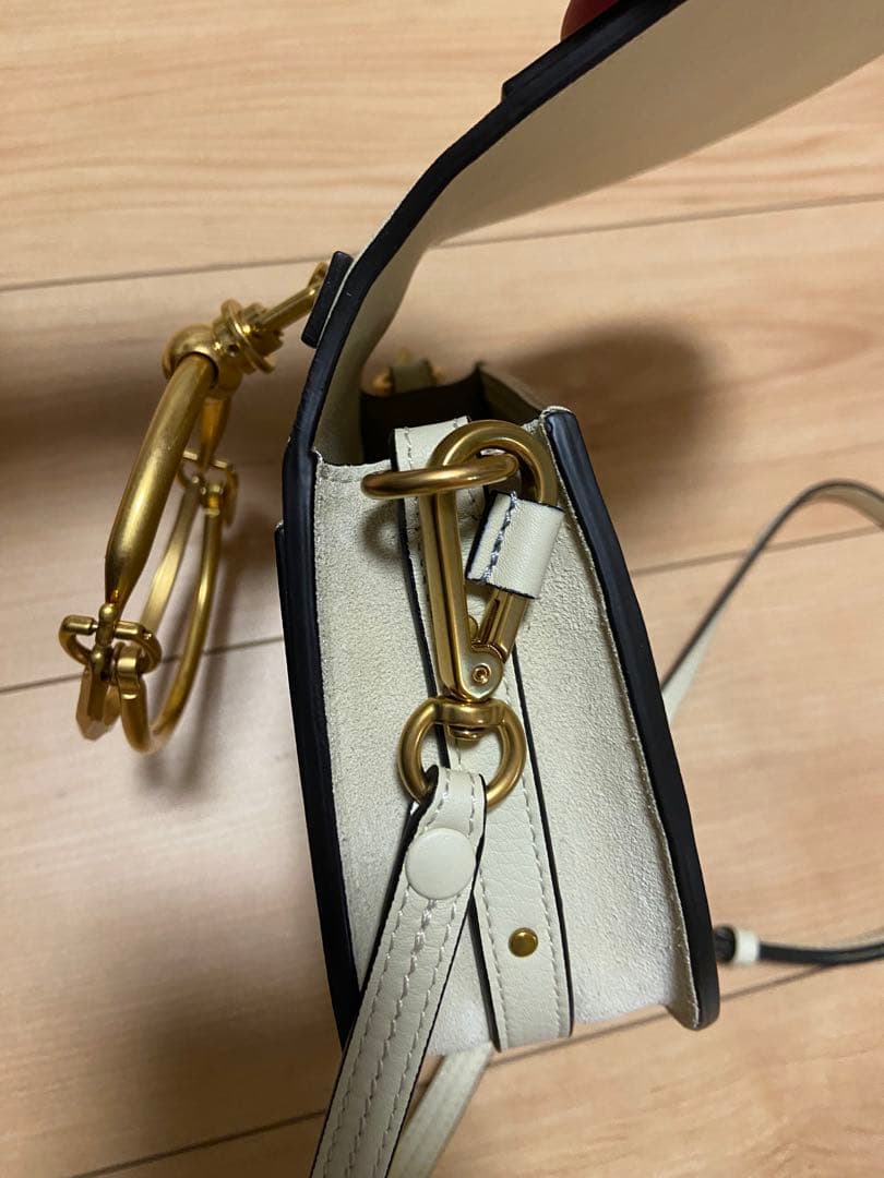 Chloe クロエ ナイル レザー 2WAYハンドバッグ ホワイト