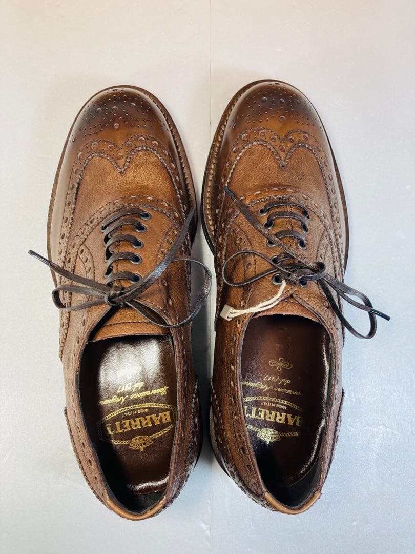 【新品 定価9万】barrett バレット5 1/2 24.5cmフルブローグ