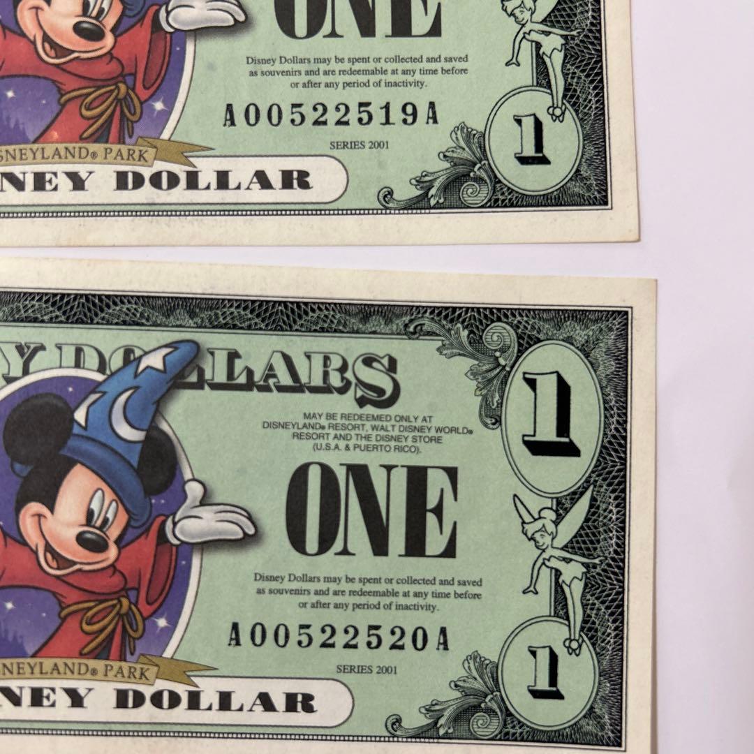 Disney dollar ディズニー ドル ミッキーマウス5枚セット - メルカリ