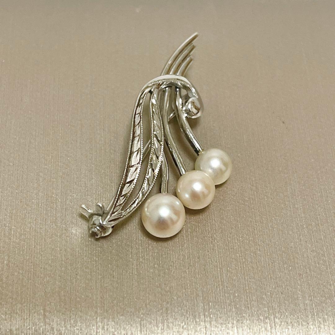 皇室御用達 MIKIMOTO ミキモト アコヤ真珠 パール ブローチ コサージュ