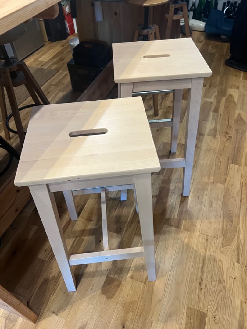 Max様専用【中古】IKEA カウンターチェア2脚 セットNILSOLLE 中古