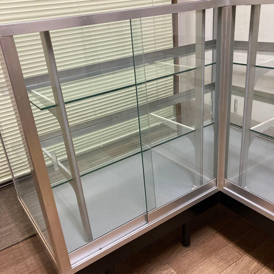 カウンターショーケース ガラスケース L字型良品 106×106×92×45cm