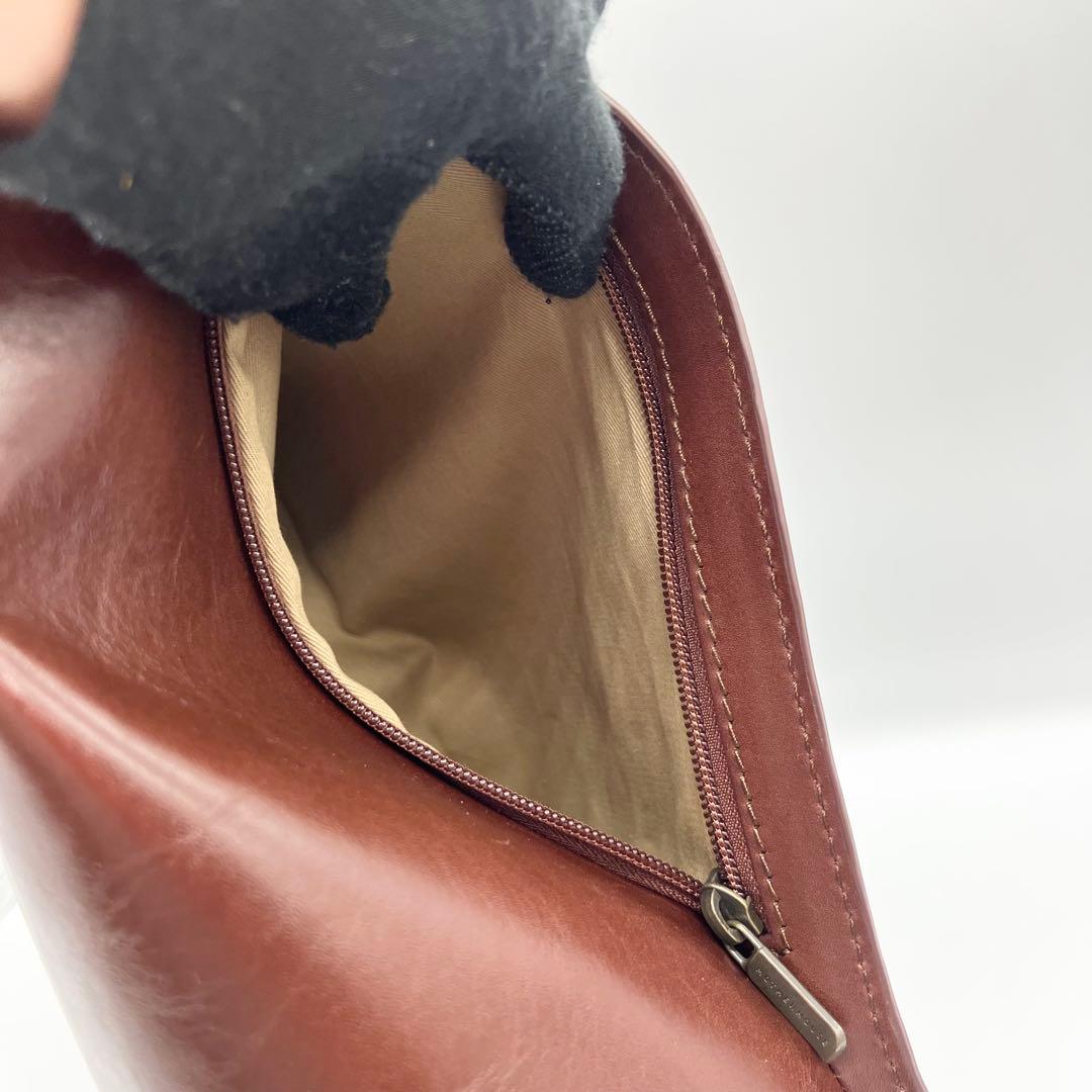 美品✨現行品　マザーハウス　ワンショルダーバッグ　ブライト　レザー　ブラウン