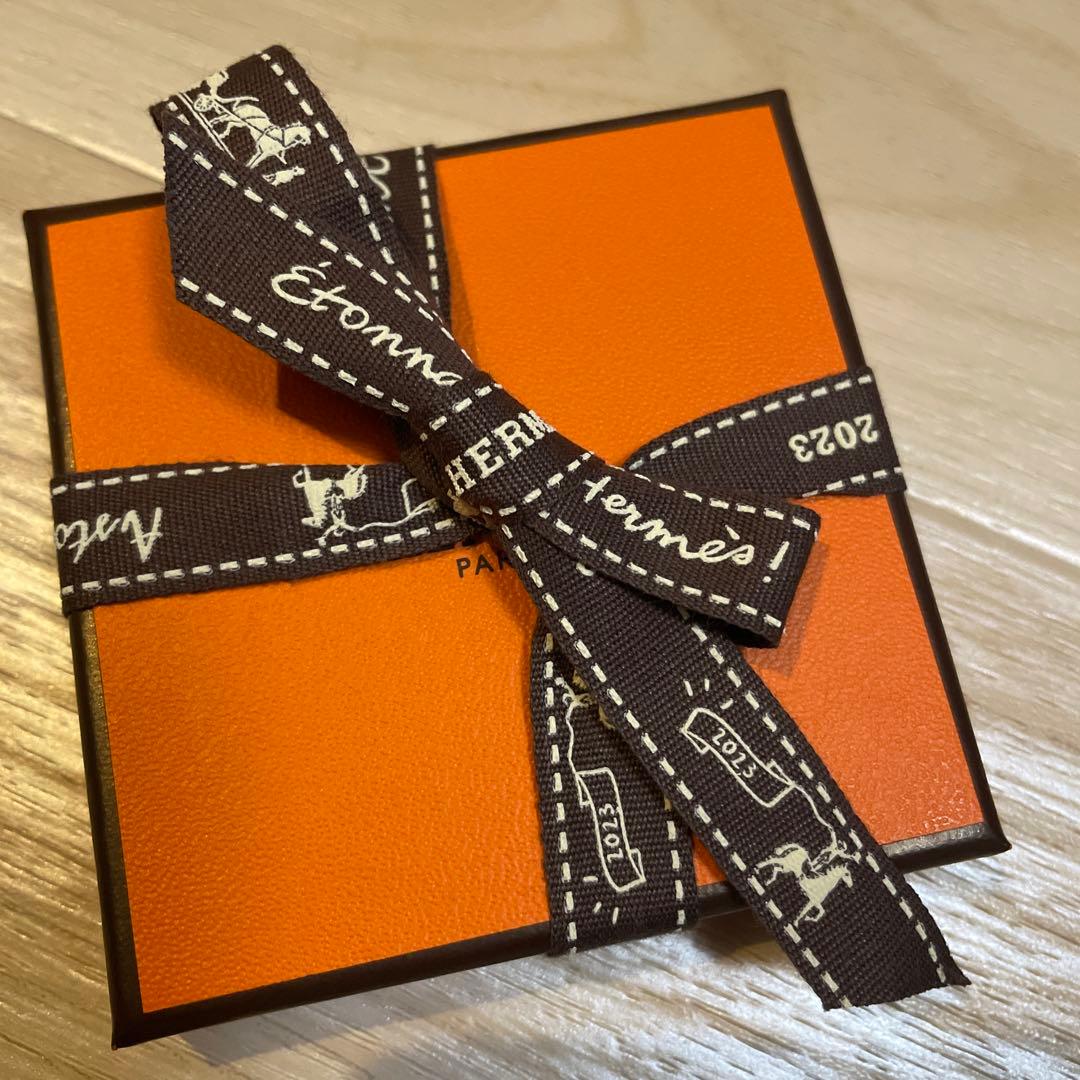 HERMES ブローチ シェーヌダンクル オレンジ HERMES ブローチ