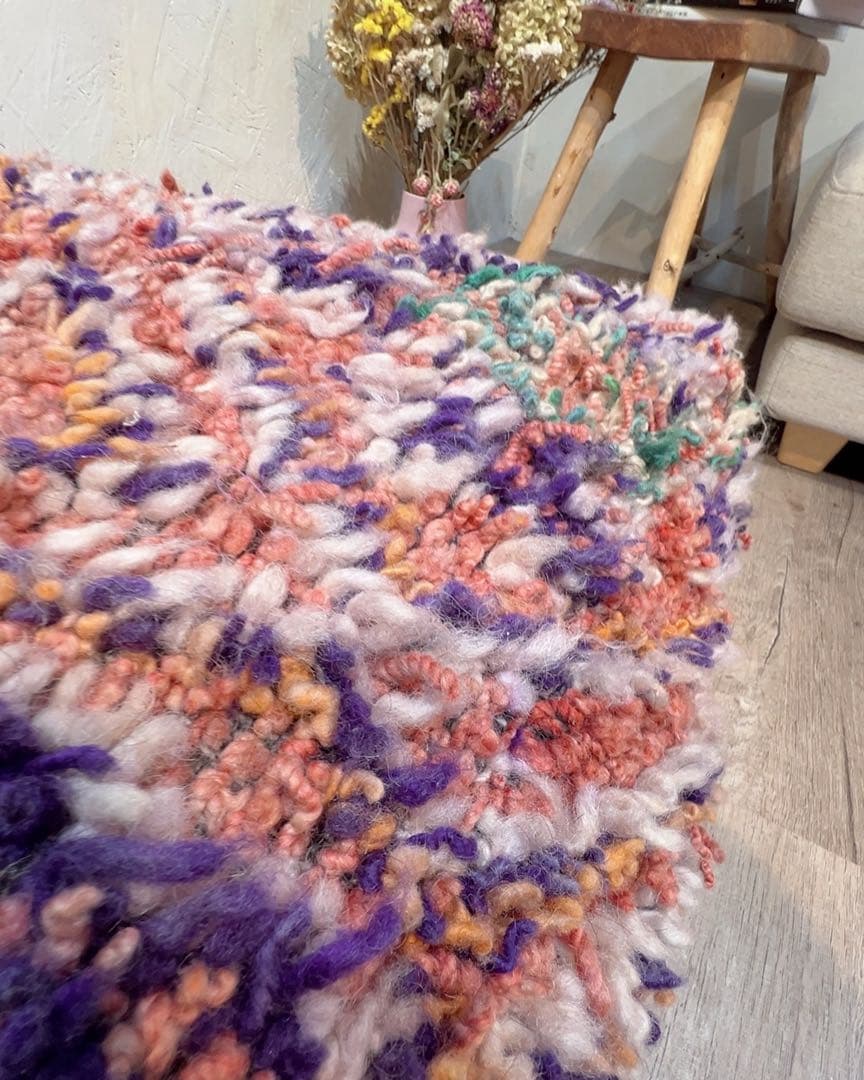 モロッコラグ リメイク プフ60×60×20