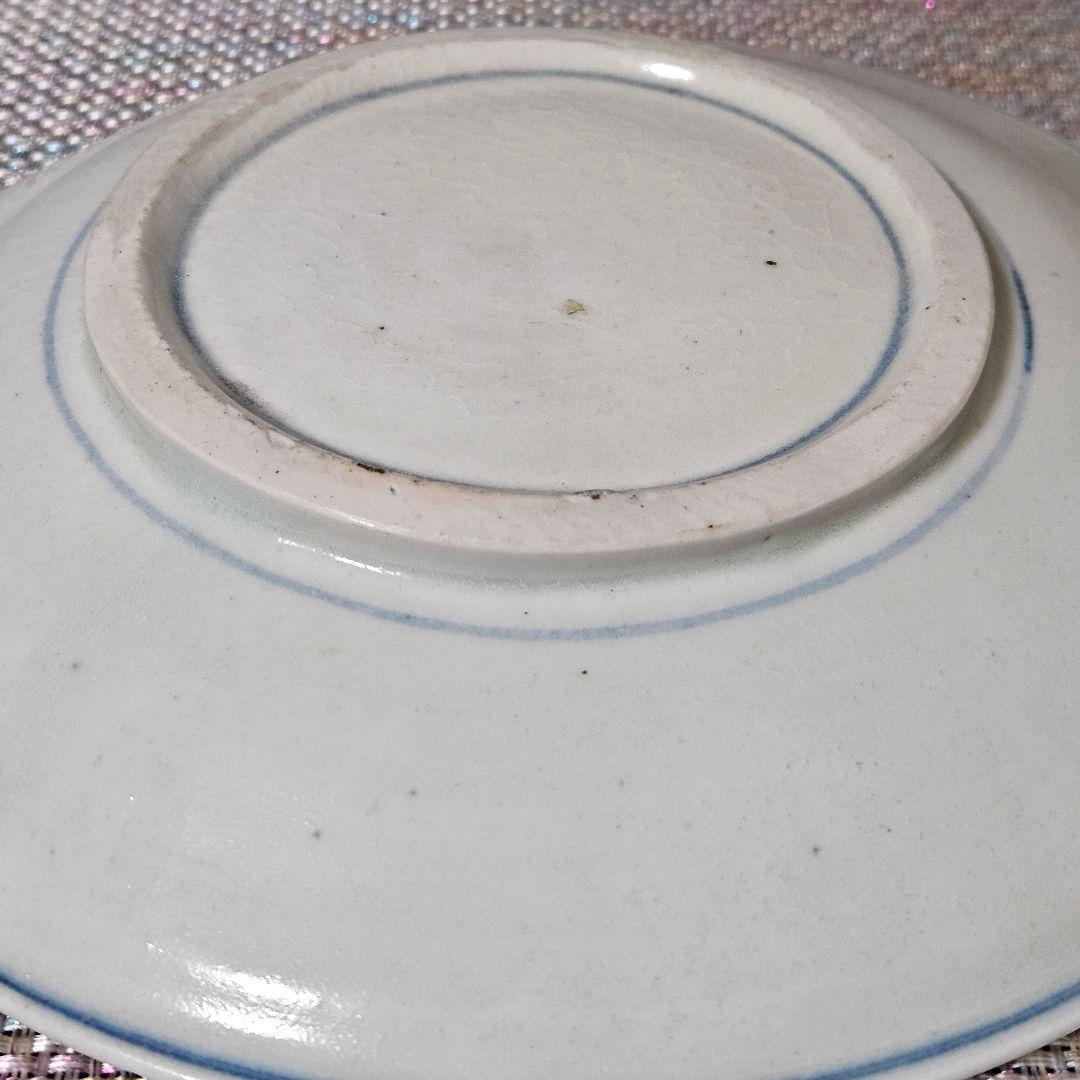 【名品❗】李氏朝鮮時代　朝鮮古美術　朝鮮古陶磁　青華緑釉　水鳥図　22.1cm皿