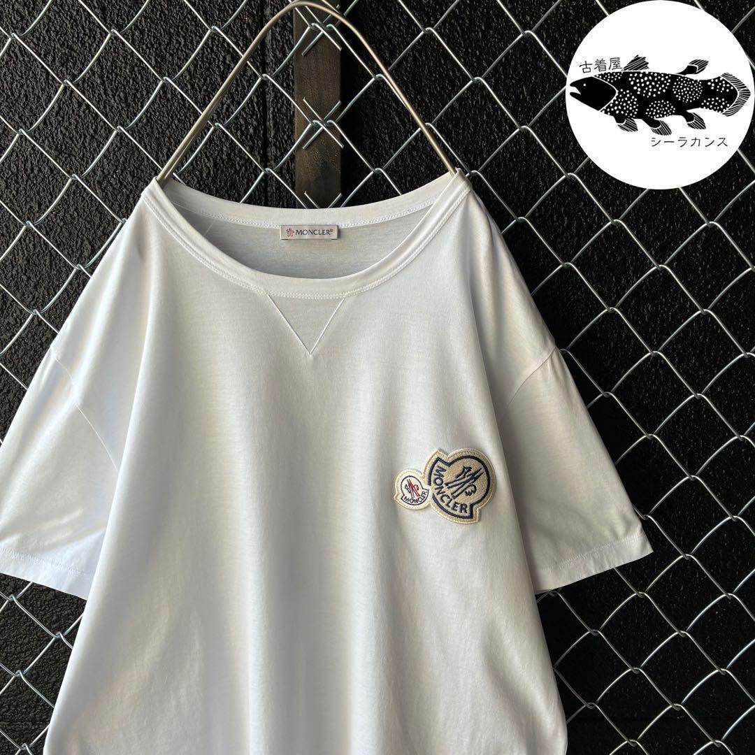 美品⭐︎人気デザイン モンクレール MONCLER Tシャツ 刺繍ロゴ 希少XL