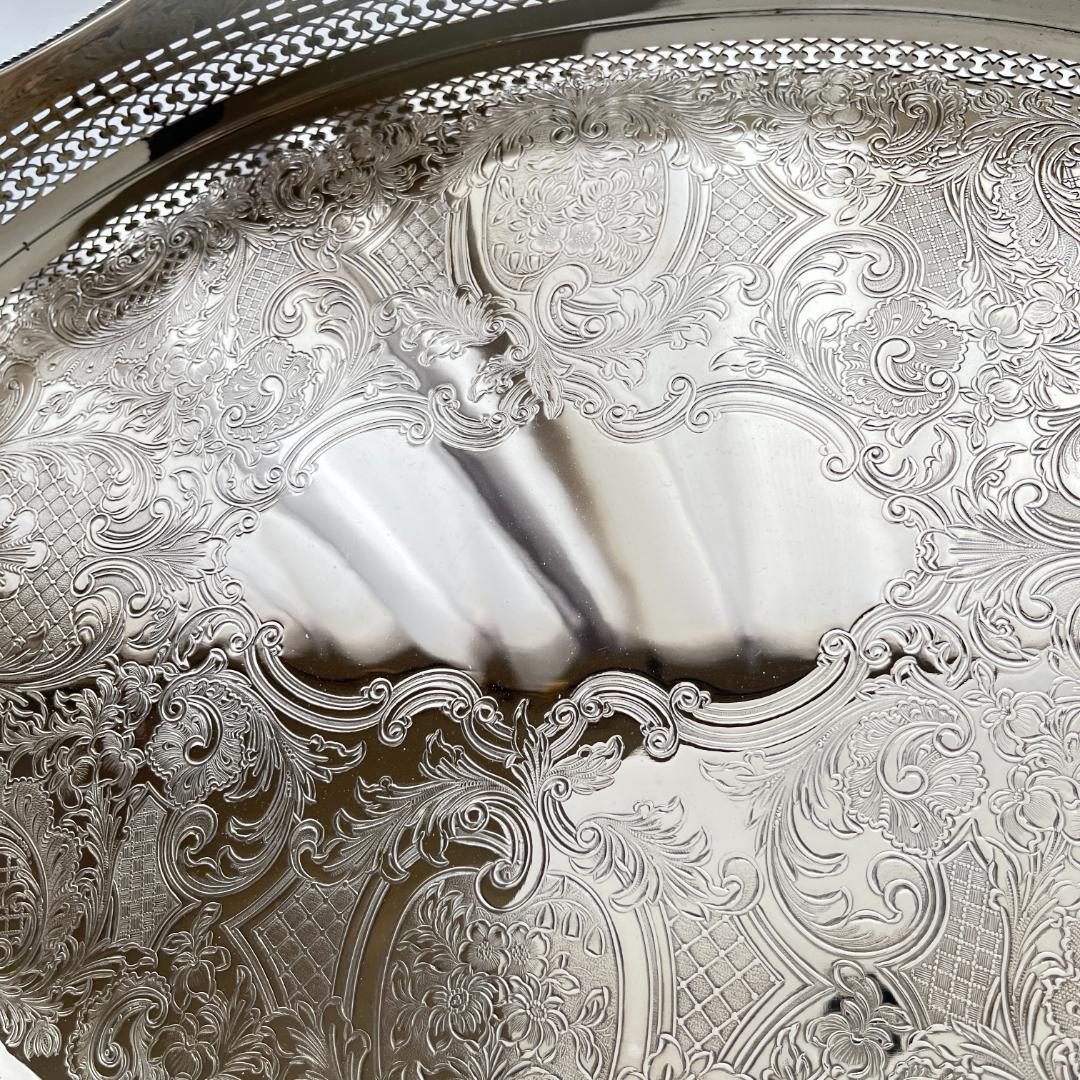 【Mappin&Webb】 マッピンアンドウェッブ ギャラリートレー 45cm