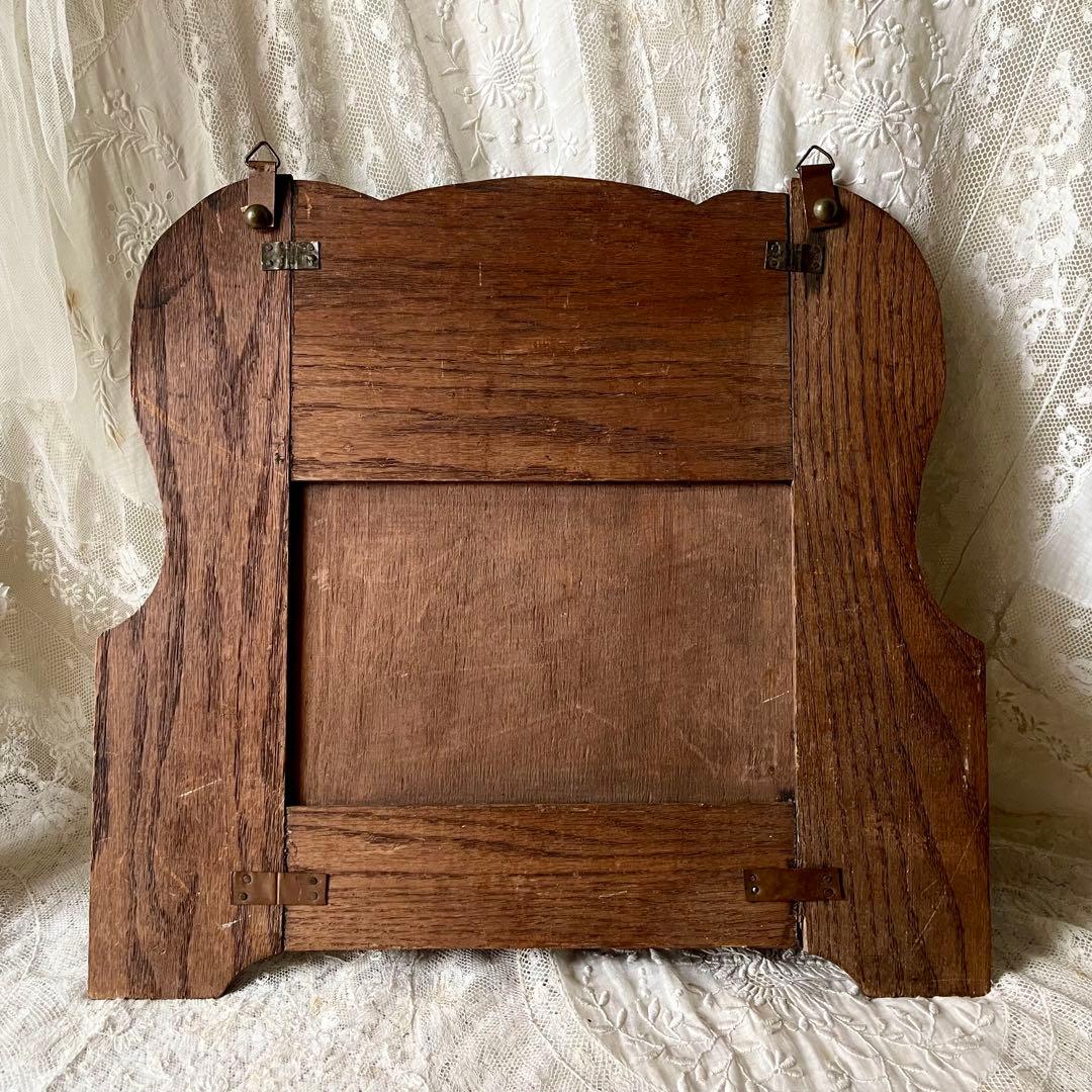 19世紀イギリスアンティーク壁掛け木製レターラック 家具シェルフ