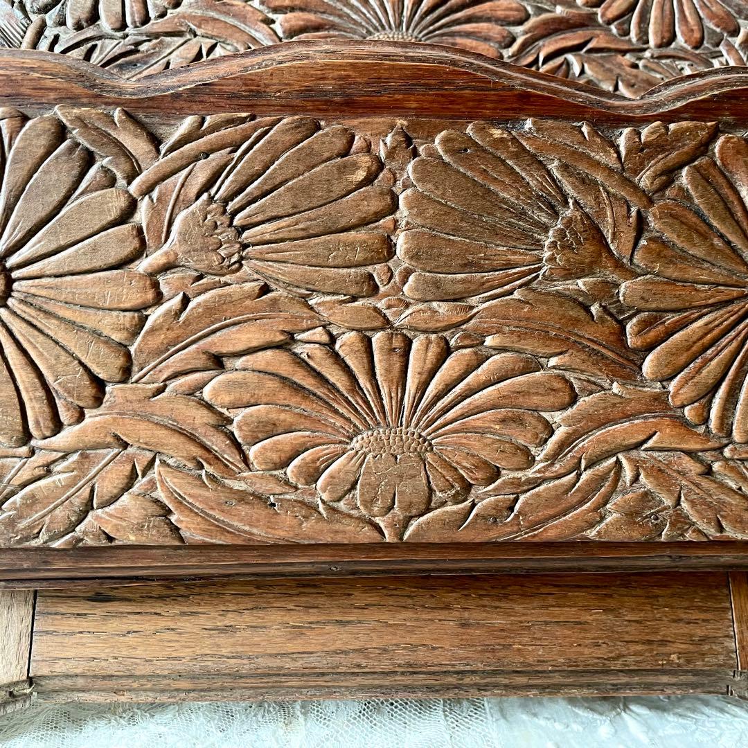 19世紀イギリスアンティーク壁掛け木製レターラック 家具シェルフ