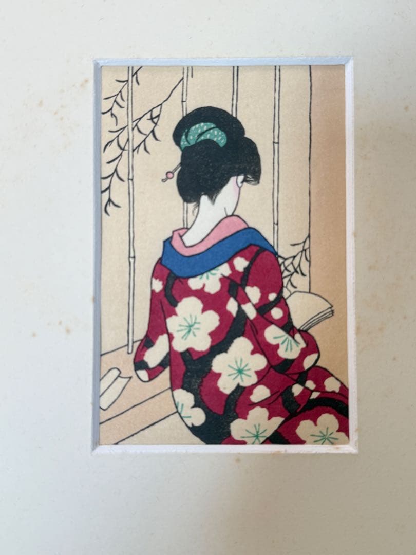 竹久夢二 木版画 【長き夜】読書 戦前 送料込み0120 - メルカリ