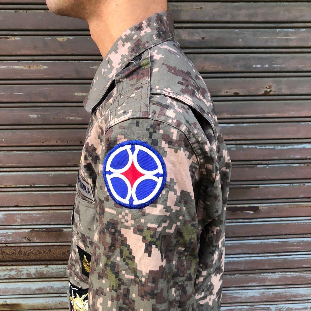 貴重なカスタム 韓国軍 実物 デジカモ 迷彩 フィールドジャケット