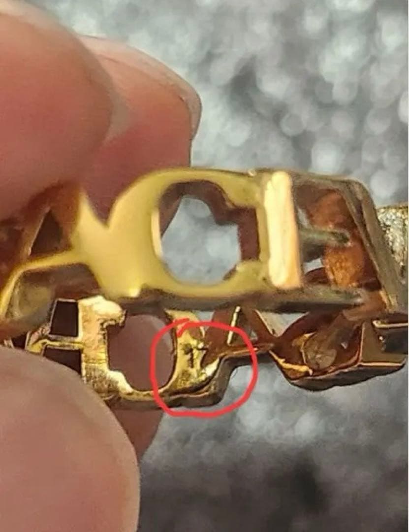 美品　VERSACE リング　ゴールド　17号