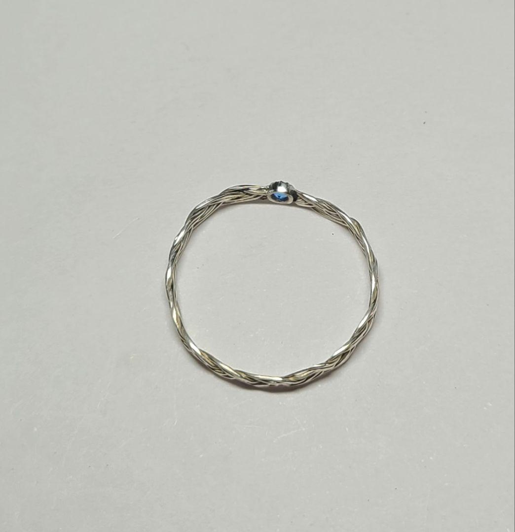 鮮やかなビビッドブルー☆ドイツアウイナイトリングSV編み込み☆