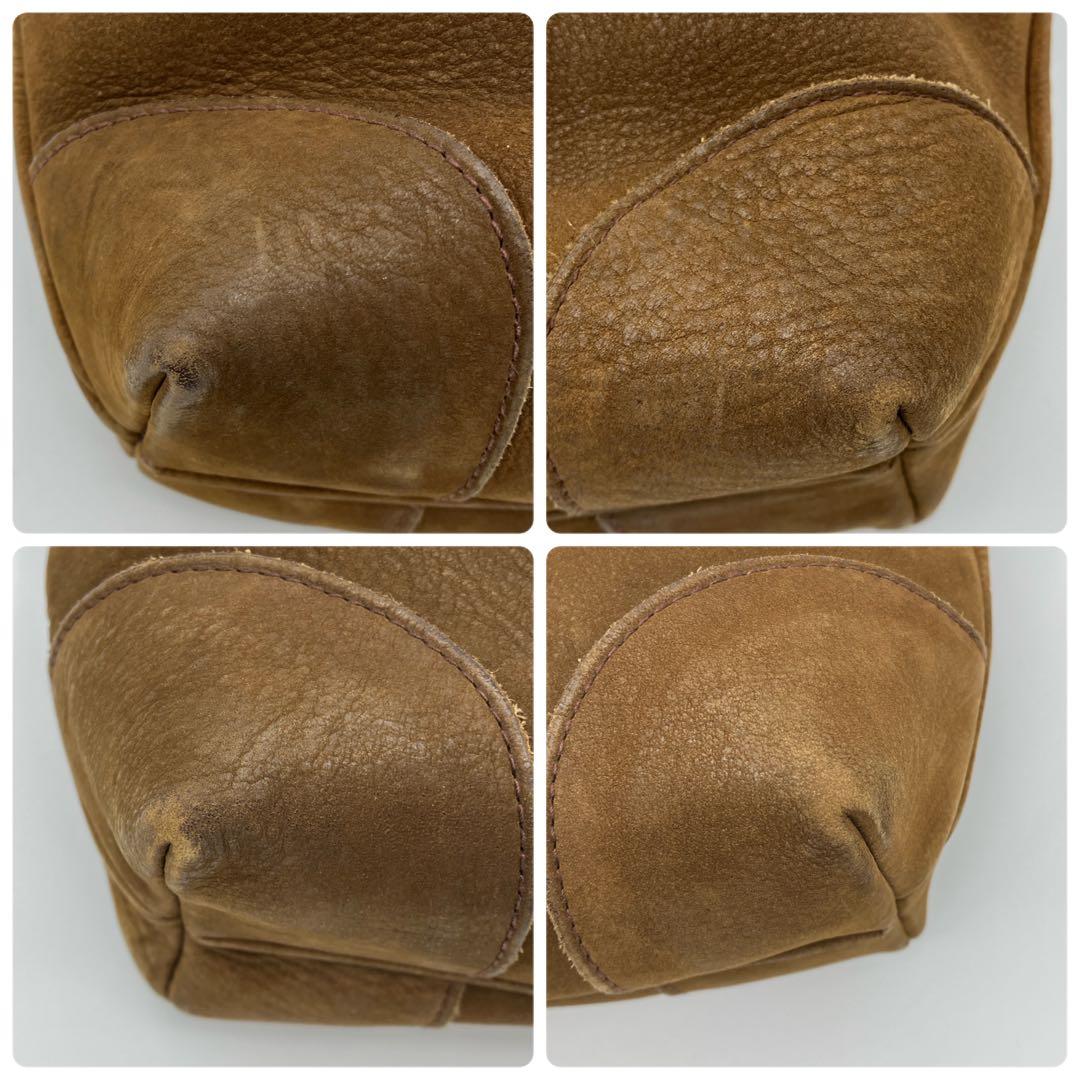 【希少】CELINE スエード マカダム ロゴ型押し フラップ ショルダーバッグ