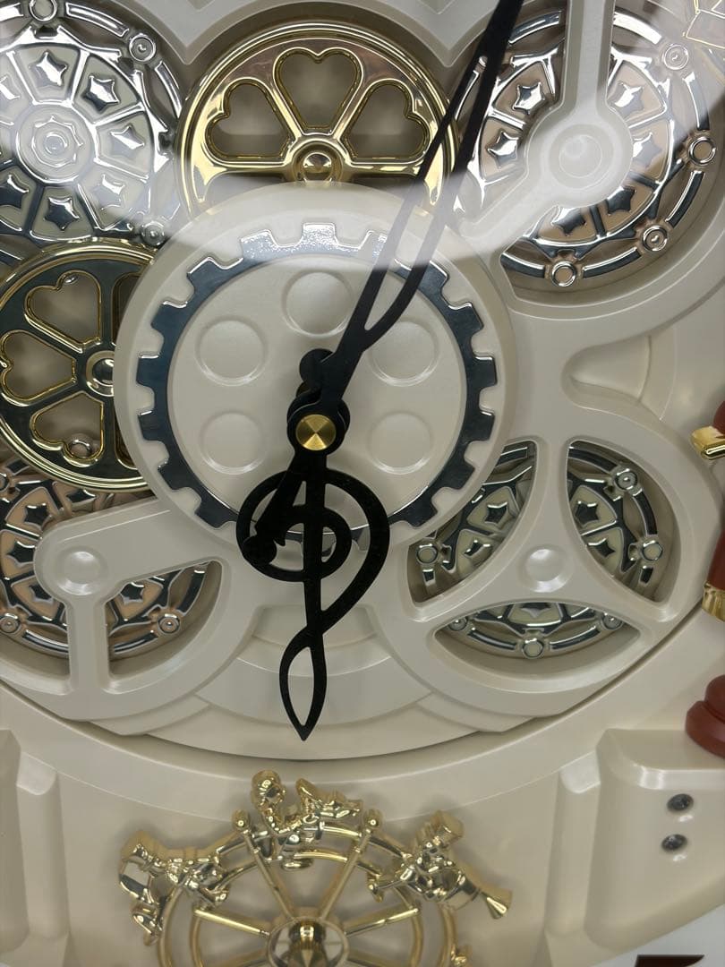 美品 リズム時計 4MN490RH 電波時計 からくり時計