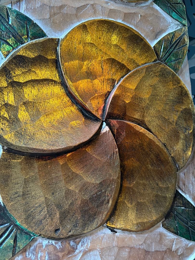 値下げ中】プルメリア ウッドレリーフ バリ ハワイ 壁掛け インテリア