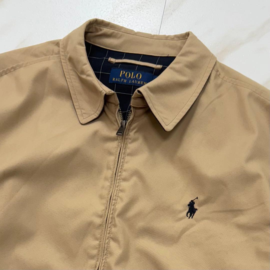 極美品✨ポロ ラルフローレン スイングトップ 黒ポニー刺繍 ベージュ L