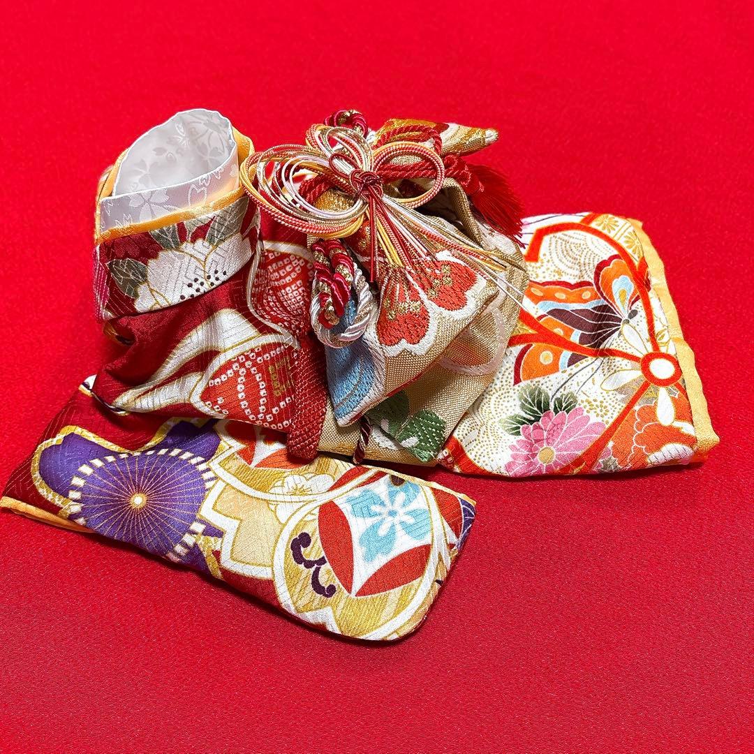 即納✨犬の着物✨犬用本格振袖着物 XS 赤 正絹 一点物