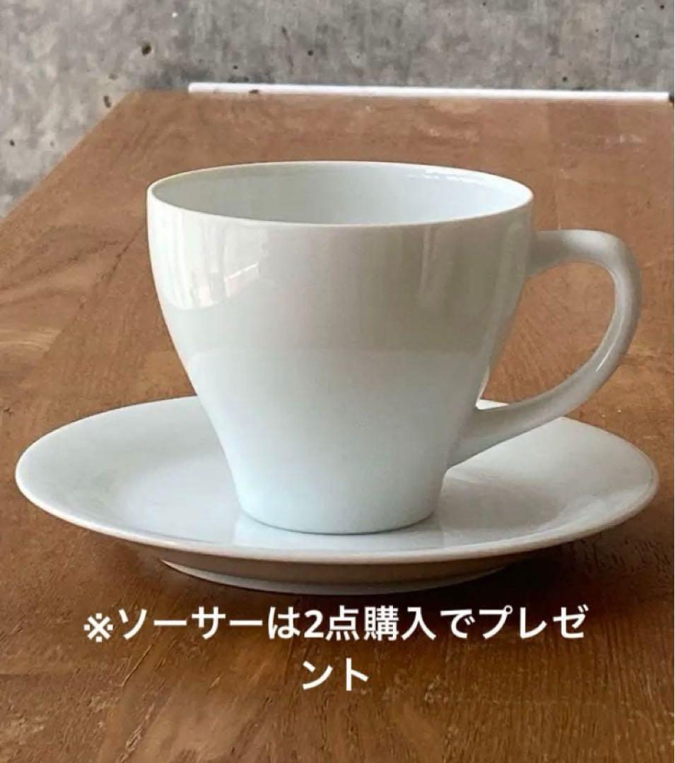 柳宗理 手付カップ 高浜焼 寿芳窯 白磁 コーヒーカップ 民藝 ソーサー 小皿