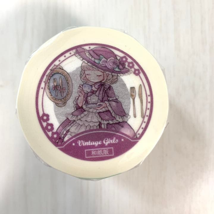 M1095.能猫日記 vintage girls マスキングテープ 和紙 和紙テープ