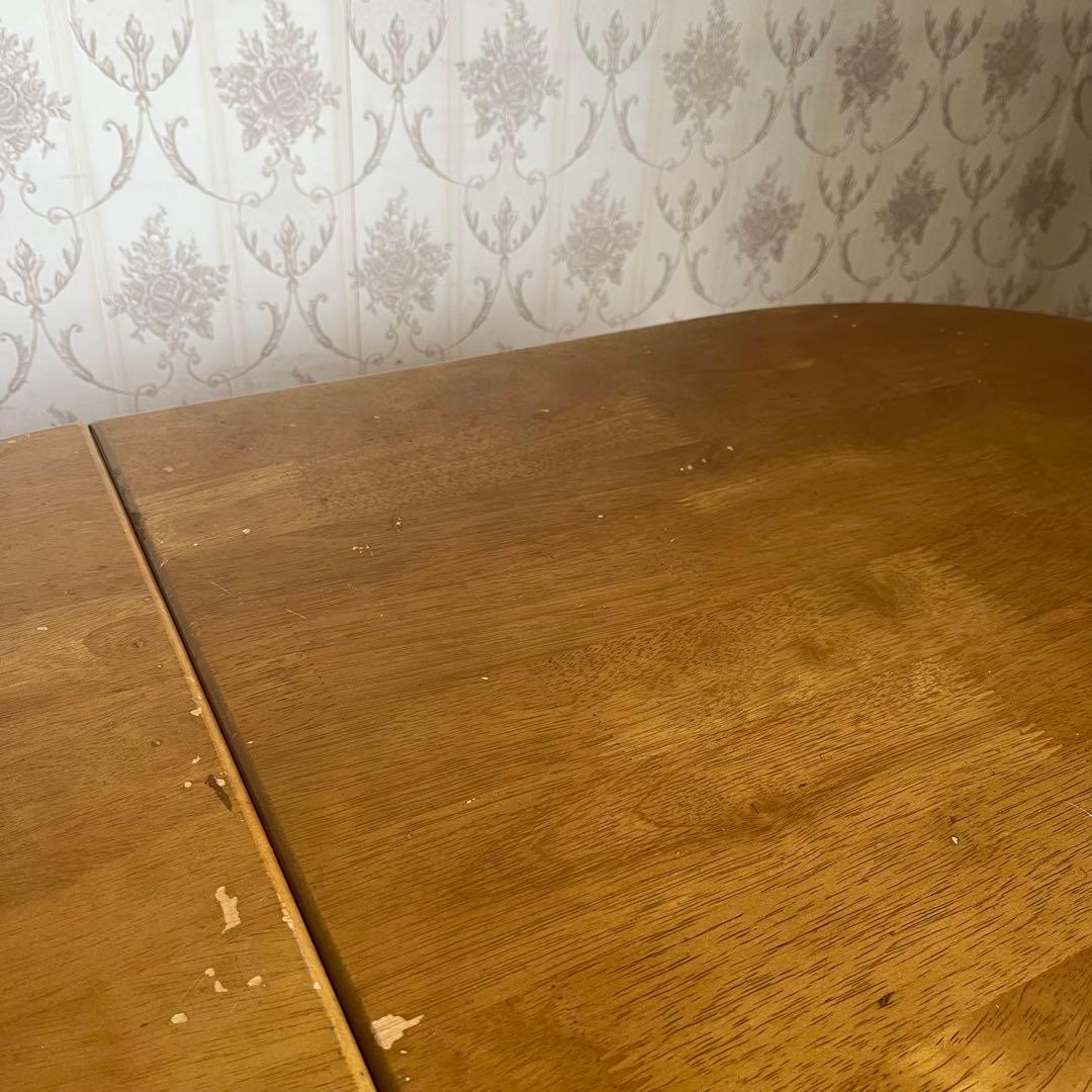 【アンティーク】北欧レトロ 木製 バタフライテーブル ドロップリーフテーブル 机