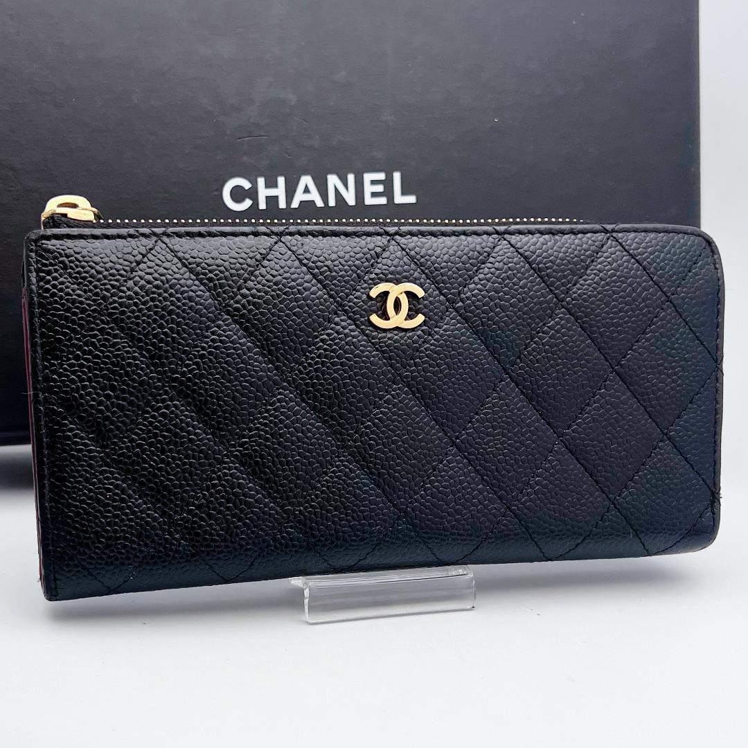開運財布！新品未使用 シャネル マトラッセ キャビア L字財布 正規保証