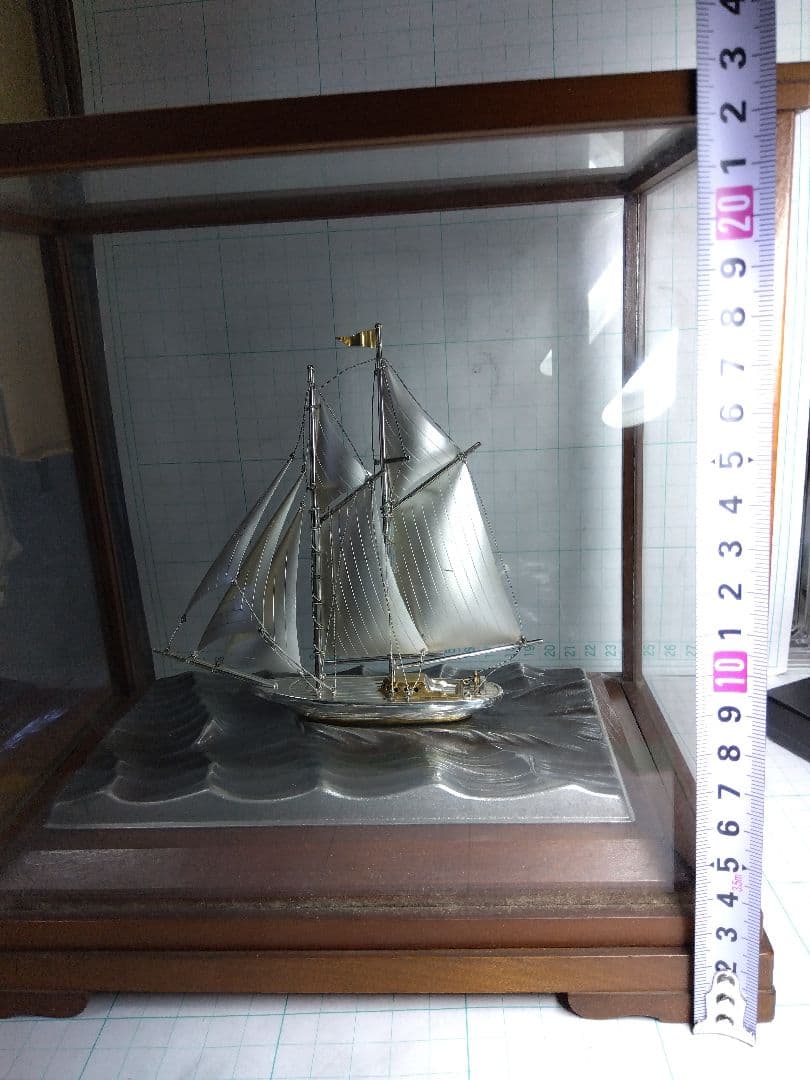 定価33万円】刻印 Silver 985 関武比古 銀製ヨット2本マスト 5号