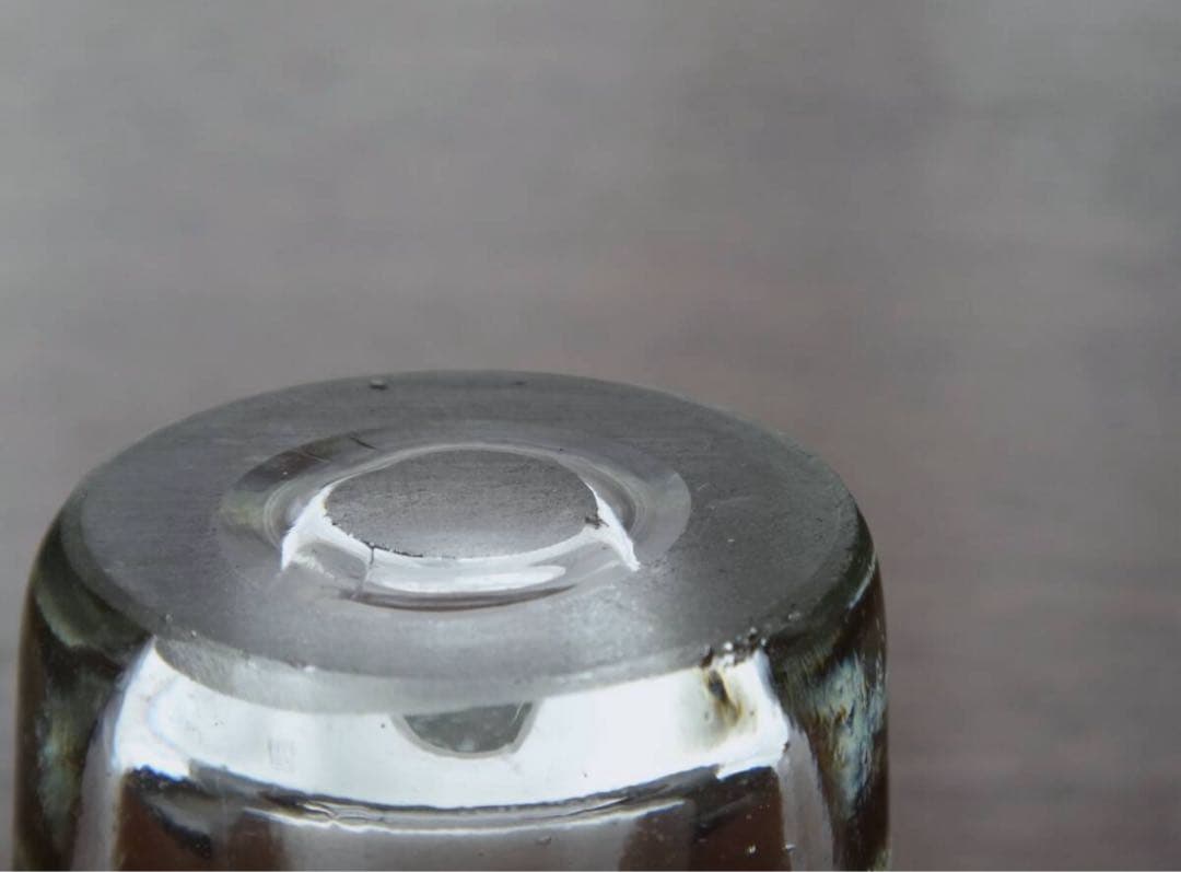 1800年代 古いワイン樽のガラス栓 フランス 手吹きガラス