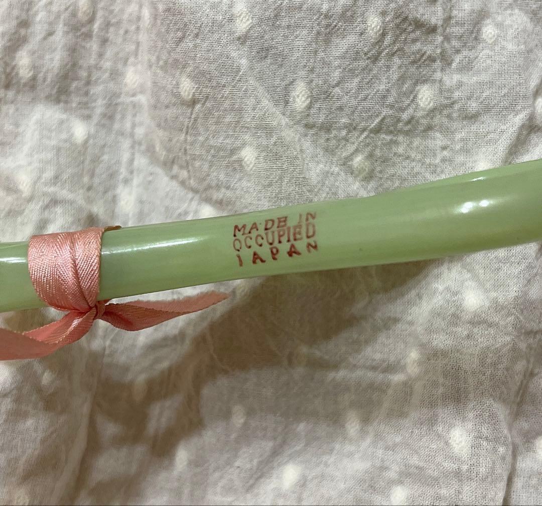 希少 オキュパイドジャパン レトロ セルロイド ガラガラ 赤ちゃん いぬ 犬