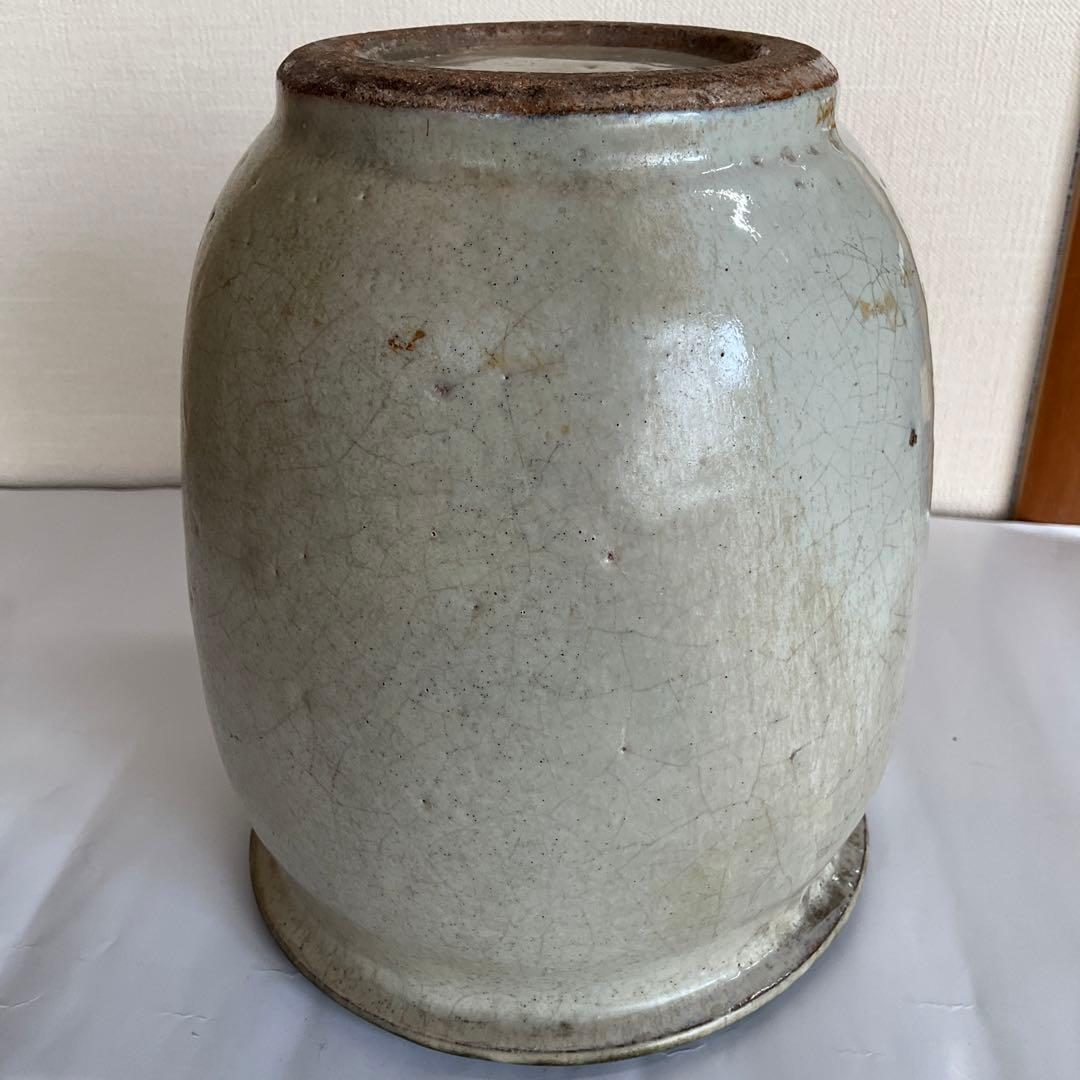 松代焼 白釉緑彩壷 松代焼最長命の窯代官町窯