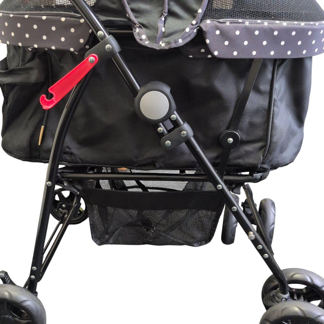 わんわんカート 多頭用DXplus-N 千鳥柄ブラック | ジェックス株式会社