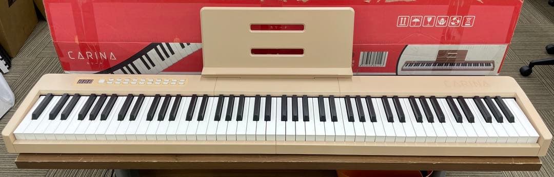 電子ピアノ 88鍵盤 充電タイプ スリム軽量 オークベージュ - メルカリ