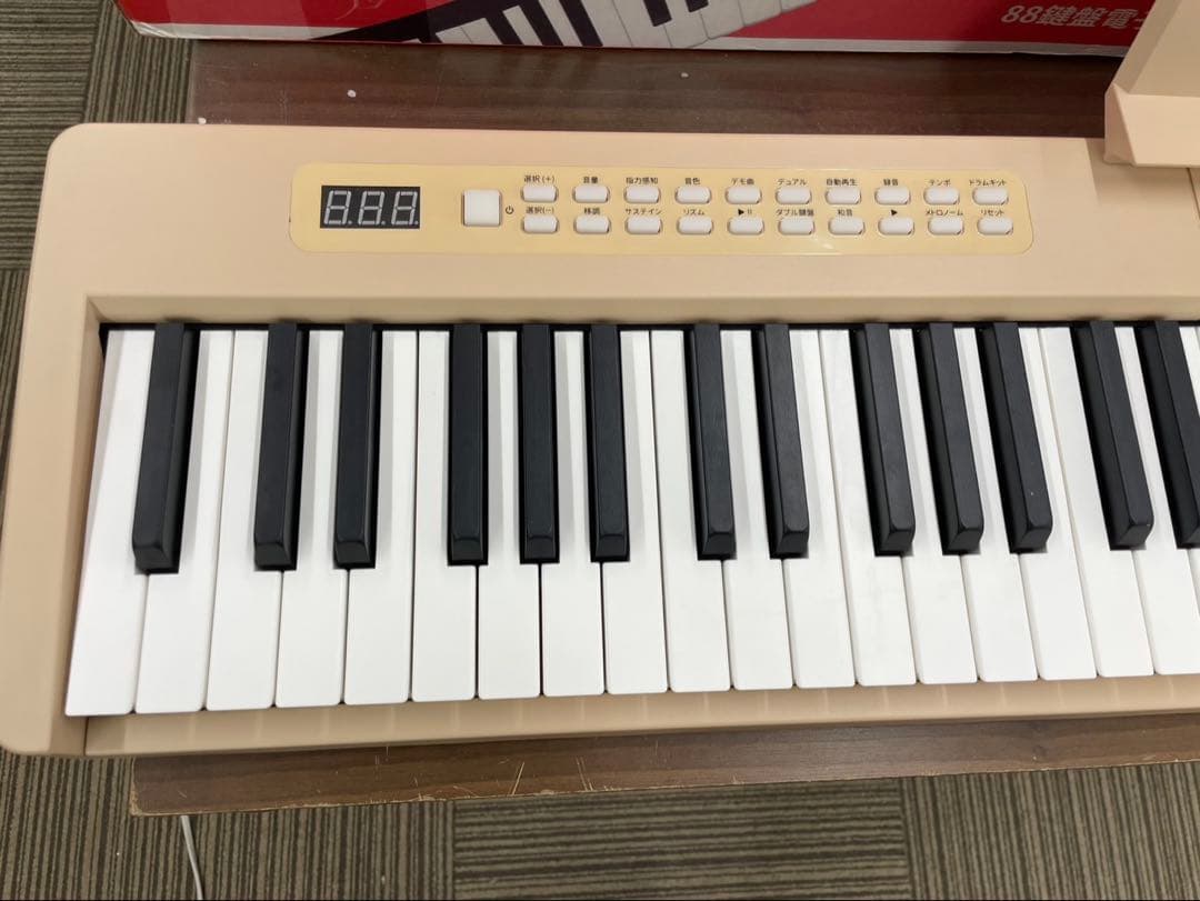 電子ピアノ 88鍵盤 充電タイプ スリム軽量 オークベージュ - メルカリ