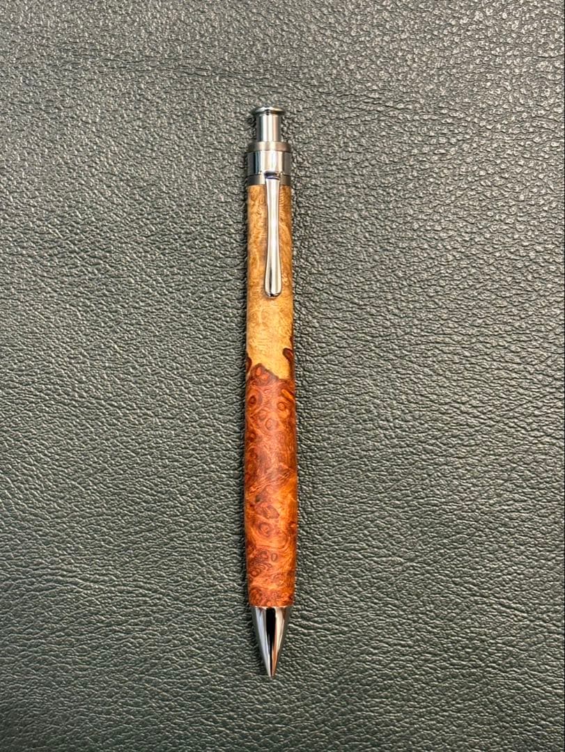 工房楔　花梨紅白　ペンシル楔　花梨瘤　 シャーペン 0.5ミリ