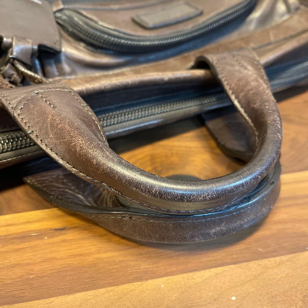 TUMI トゥミ レザービジネスバッグ ブラウン 傷汚有 96108BH