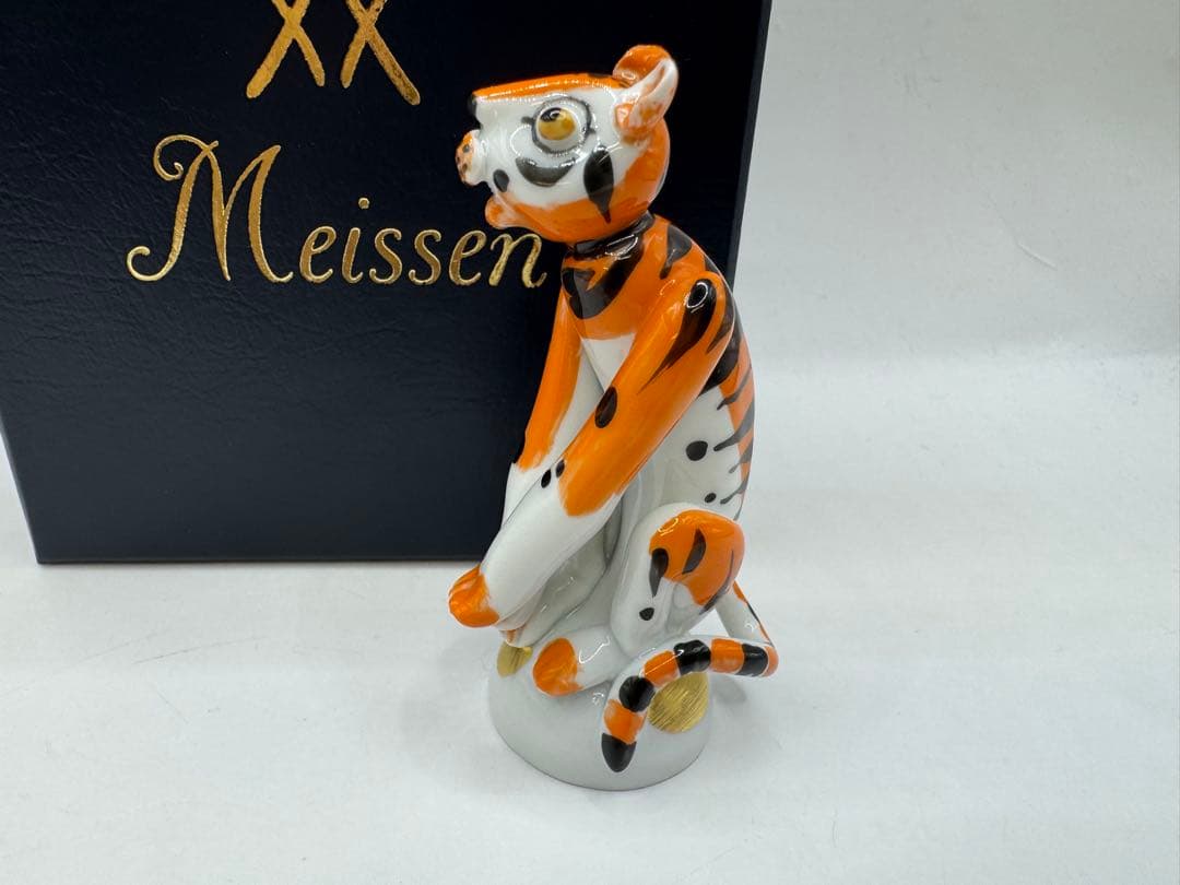 極美品 Meissen マイセン 干支シリーズ フィギュリン 虎 トラ 寅